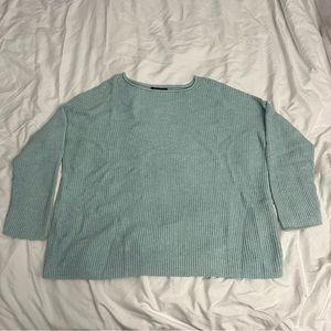 Eileen Fisher Light Blue Cotton Chenille Sweater - XS